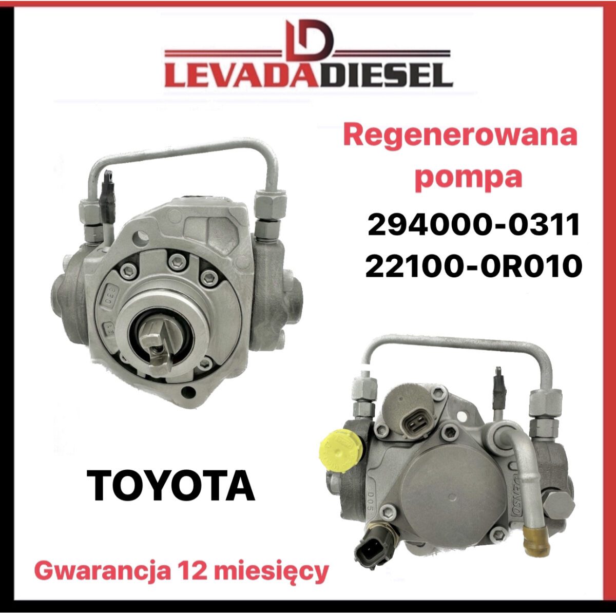 Remanufactured fuel injection pump DENSO 294000-0311, 22100-0R010 TOYOTA