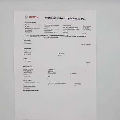 Remanufactured injector Bosch 0445110955, 9828959880 CITROEN